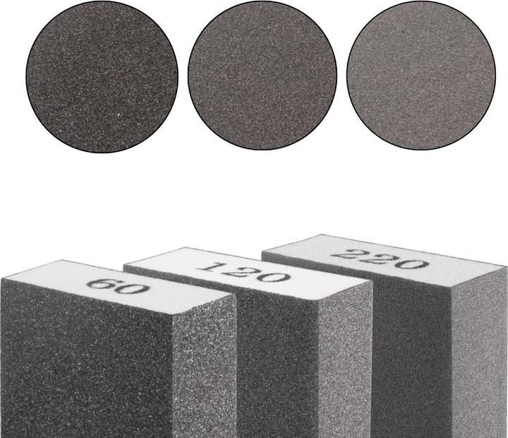 Actual product image Stahlwerk Sanding sponge set of 7 60 | 80 | 100 | 120 | 180 | 220 | 240 grit (P180, P60, P120, P220, P100, P80, P240)