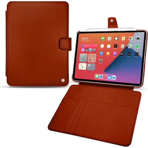 Noreve Lederschutzhülle Wallet (iPad mini 6), Tablet Hülle, Orange