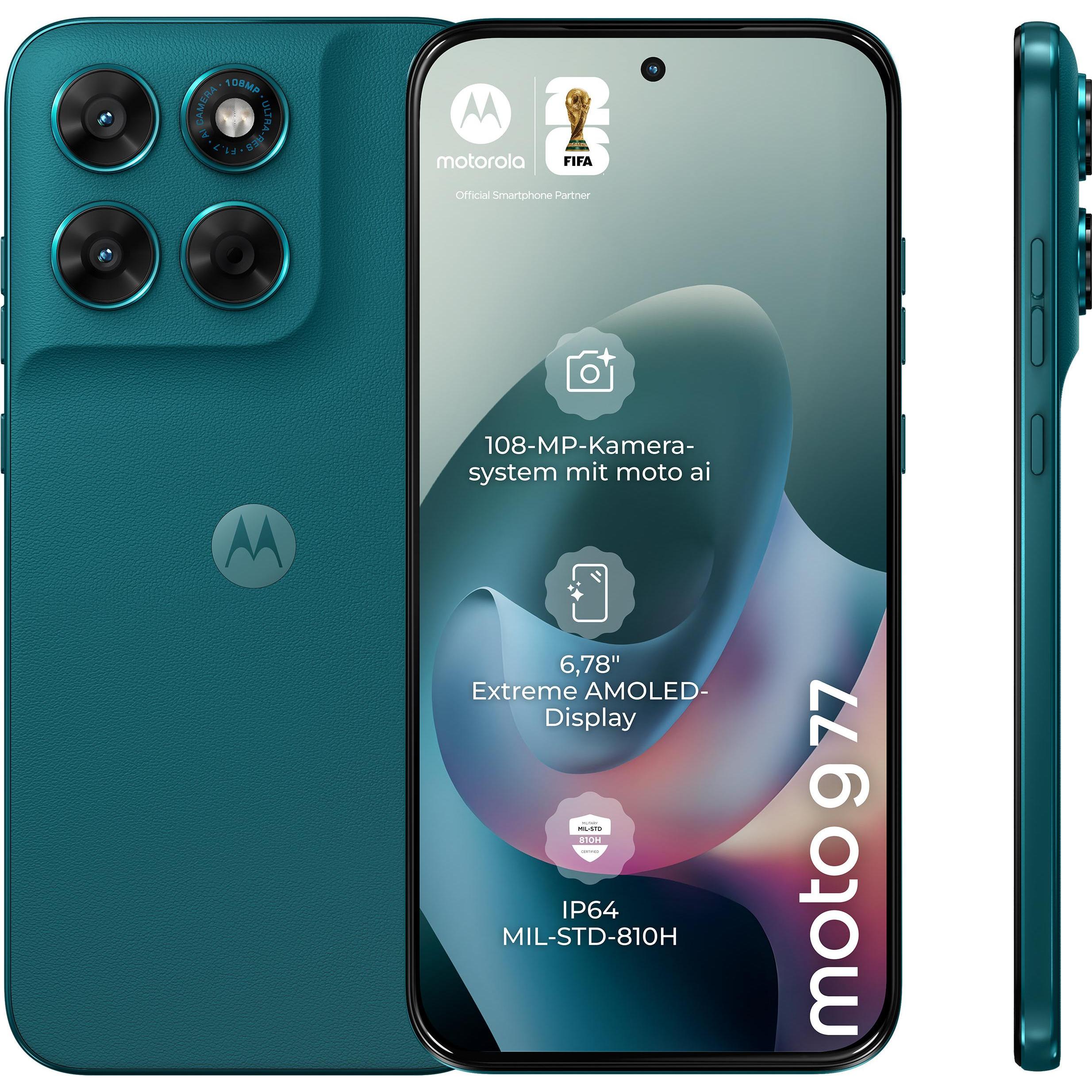 Motorola Moto G77 (256 GB, Shaded Spruce, 6.78