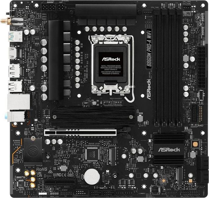 Immagine prodotto AsRock B860M Pro-A WiFi DDR5 Intel S al dettaglio (LGA 1851, Intel B860, mATX)