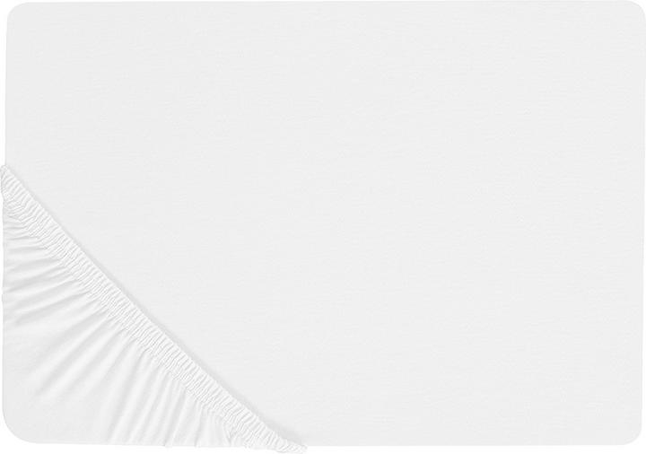Beliani Hoeslaken katoen wit 160 x 200 cm JANBU (160 x 200 cm)