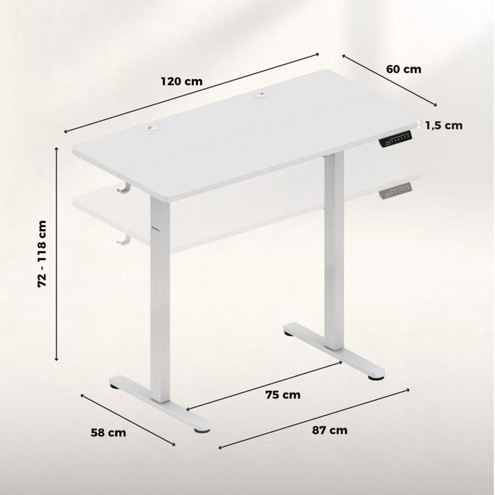 Produktbild Huzaro Biurko gamingowe Hero 8.1 White