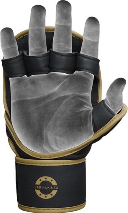 Actual product image Rdx Grappling Gloves Shooter F6 Matte Golden Plus-L/XL (L, XL)