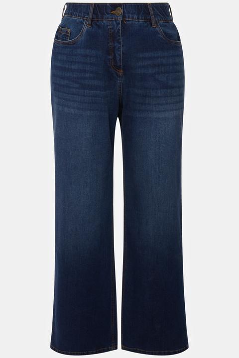 Ulla Popken Jeans Mary, weites Bein, 5-Pocket-Schnitt, Komfortbund