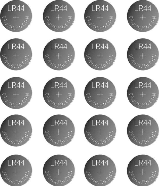 Ideoon 20er-Spar-Set LR44 AG13 Alkaline Knopfzellen 1,5V Batterien, 145 mAh hohe Kapazität (20 Stk., A76 / LR44 / AG13 / L1154 / LR1154 / 157, 145 mAh)