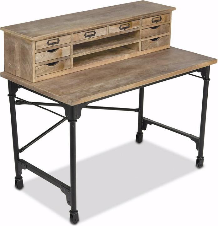 Actual product image Loberon Desk Leognan brown / black (117 x 65 x 103 cm)