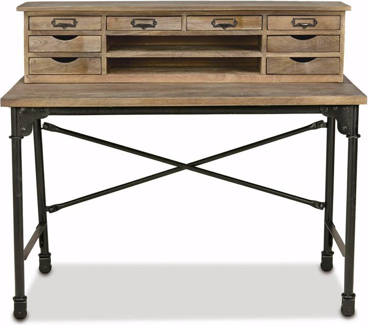 Actual product image Loberon Desk Leognan brown / black (117 x 65 x 103 cm)