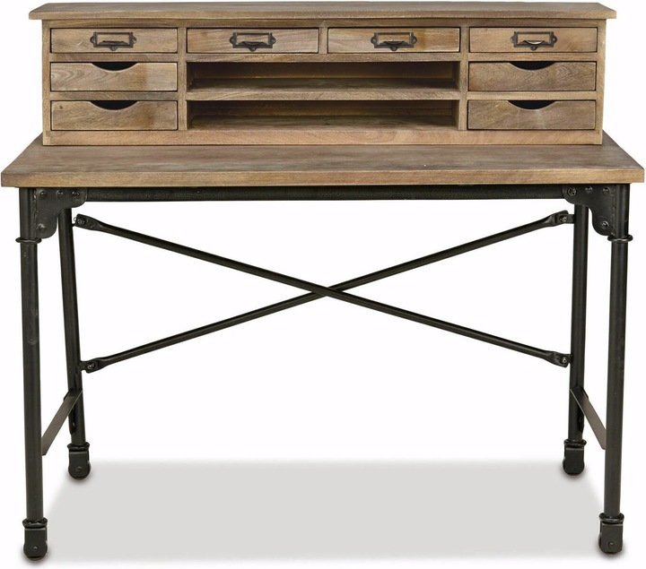 Produktbild Loberon Schreibtisch Leognan braun/schwarz (117 x 65 x 103 cm)