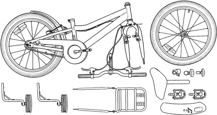 Produktbild vidaXL Kinderfahrrad (16")