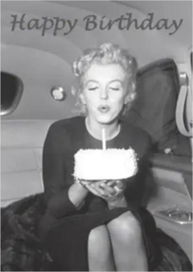 Anderskartig Postkarte Modern Times Happy Birthday Marilyn Monroe