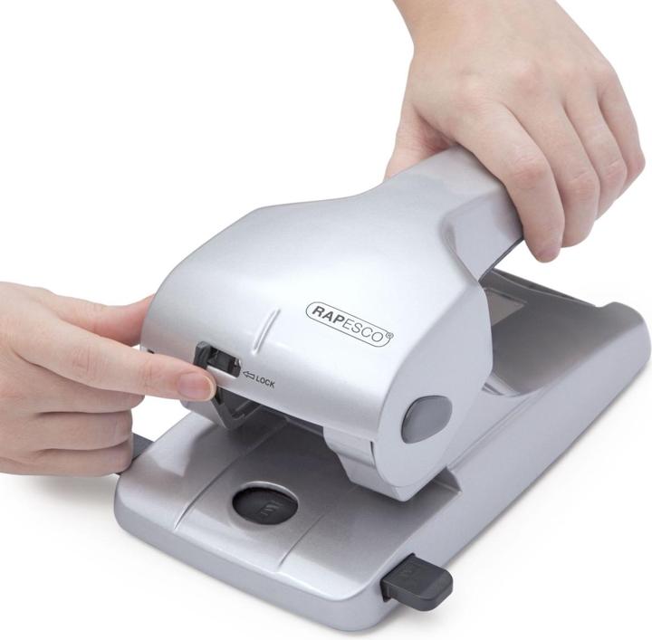 Immagine prodotto Rapesco 0732 Punzonatrice Zero-65 per uso intensivo, capacità di punzonatura di 65 fogli, argento