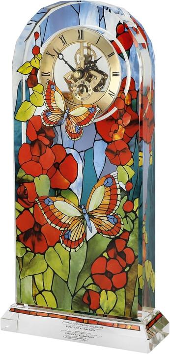 Productafbeelding Goebel Tischuhr Tiffany - Schmetterlinge, Kristallglas, Bunt, 32 cm, 67003031