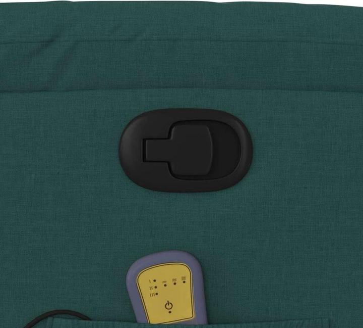 Actual product image VidaXL Massage chair with stand-up aid dark green fabric