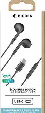 Actual product image Bigben Headphones USB-C audio port (No noise cancellation, Cable)