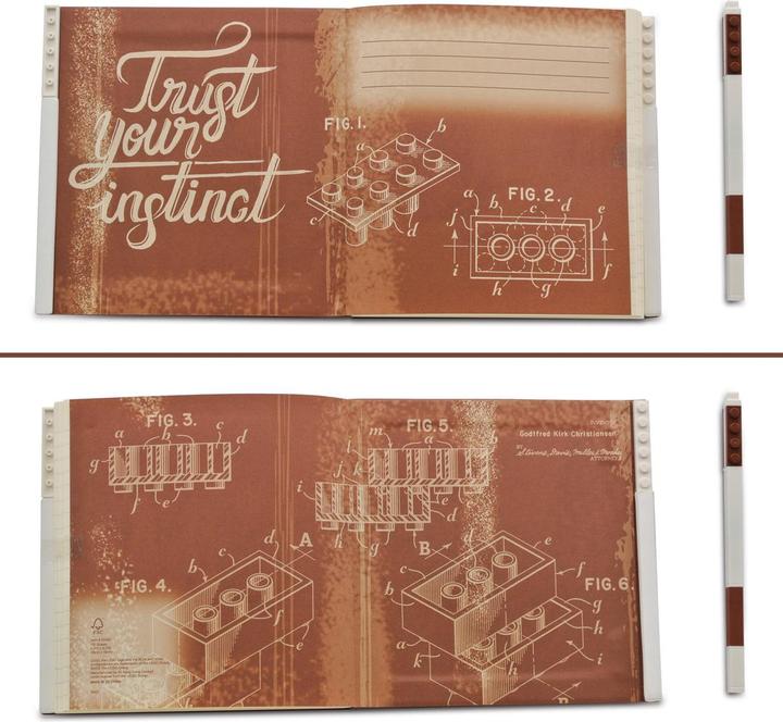 Produktbild LEGO Stationary Brown Notebook with gel pen