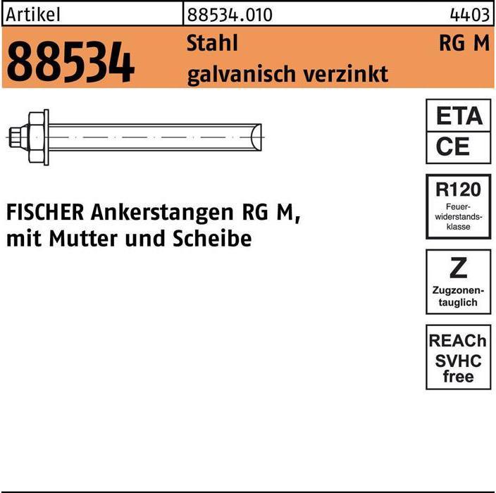 Produktbild Fischer Ankerstange RG M16x380 5.8 (10 Stk.)
