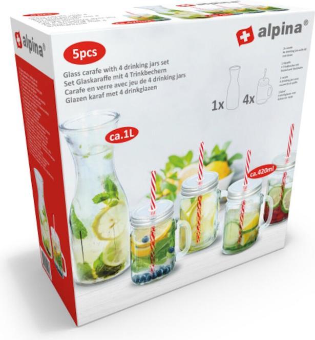 Actual product image alpina Drinking jars 420ml w karaf 1L (1 l)