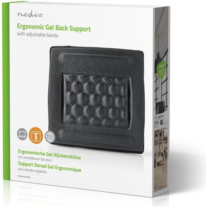 Produktbild Nedis Ergonomische Rückenstütze Gel Schwarz