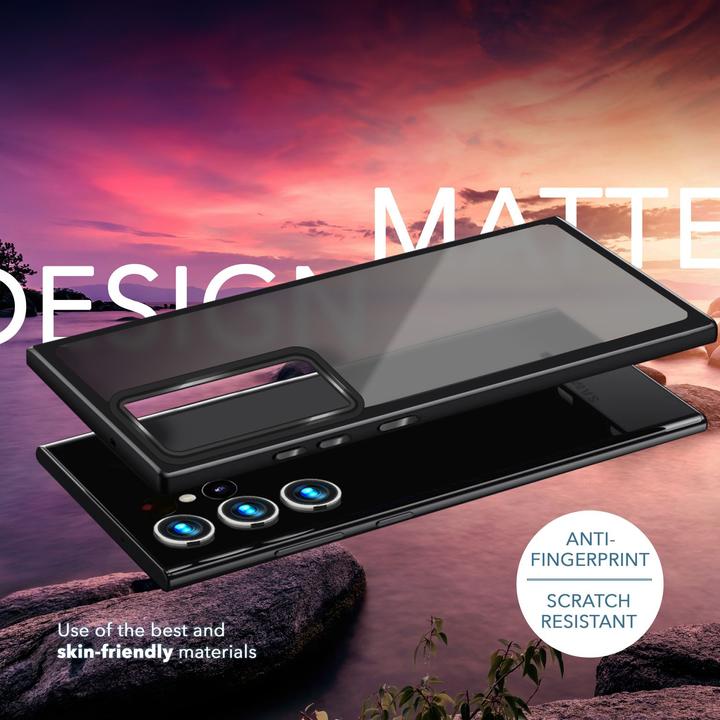 Immagine prodotto Nalia Cover ibrida semitrasparente con 2x vetro di protezione del display e 2x vetro della fotocamera (Samsung Galaxy S23 Ultra)