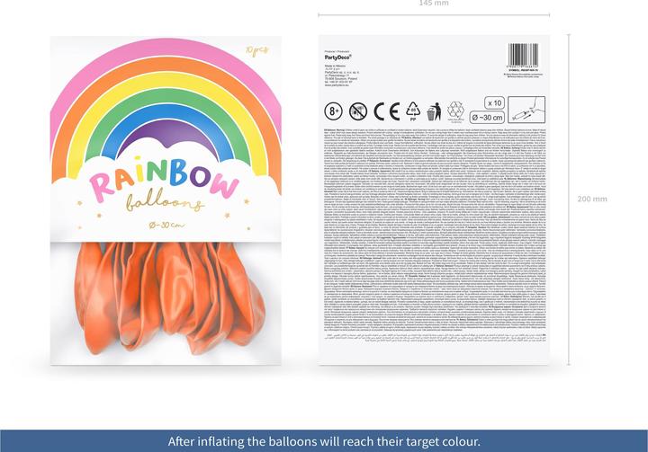 Produktbild Partydeco Ballons Orange Pastell (10x)