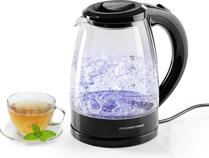 Produktbild Gourmetmaxx Glas–Wasserkocher, 1,8 Liter, LED–Beleuchtung (1.80 l)