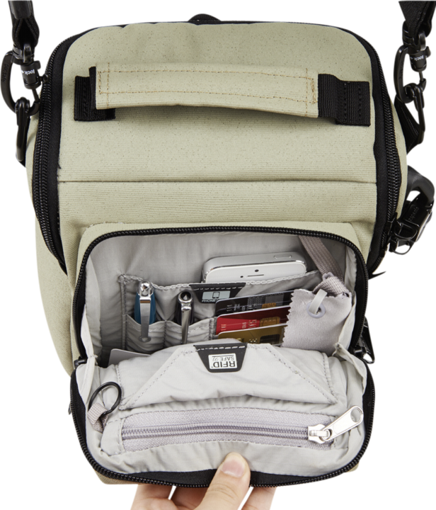 Immagine prodotto Pacsafe Camsafe Z6 Custodia per fotocamera e tablet verde ardesia (Borsa a tracolla per fotocamera)
