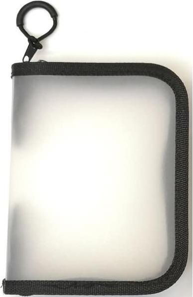 Actual product image Foldersys Mini zip bag A6 transparent/black 0.5 mm (A6, 1 x)