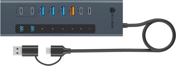 Actual product image Icy Box IB-HUB1742CR-C2PD (USB-A, USB-C, 11 ports)