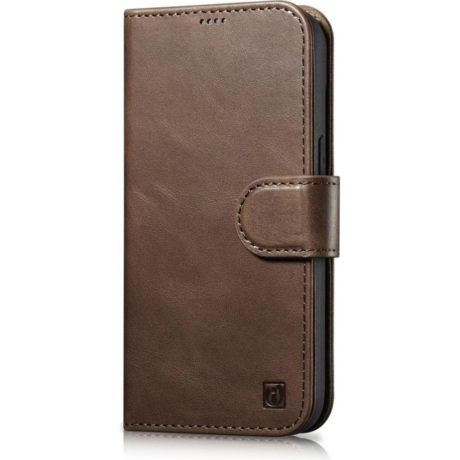 iCarer oil Wax Wallet Case 2 in1 Cover iPhone 14 Plus Anti-RFID Leder Flip Case Braun (WMI14220723-B (Apple iPhone 14 Pl...