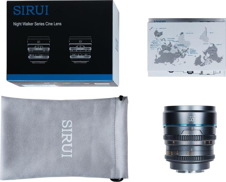 Image du produit Sirui Nightwalker Series 16mm T1.2 S35 Manual Focus Cine Lens (X Mount, Gun Metal Grey) (Monture C, APS-C / DX)