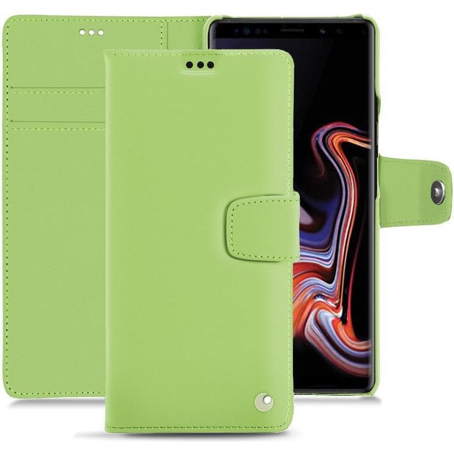 Noreve Lederschutzhülle Wallet (Samsung Galaxy Note 9), Smartphone Hülle, Grün