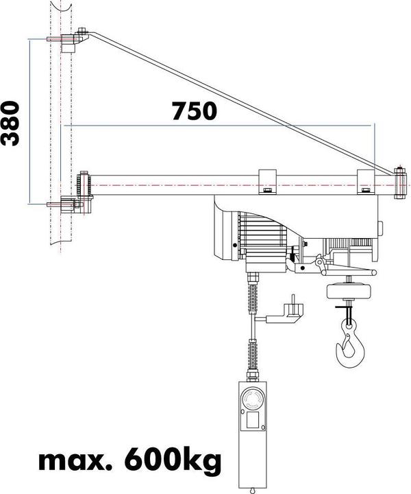 Produktbild Holzmann SA600750 Schwenkarm für ESZ Tr