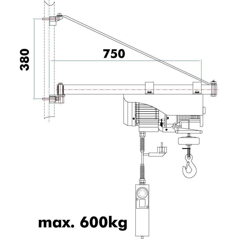 Thumbnail - Holzmann, Fördertechnik, SA600750 Schwenkarm für ESZ Tr