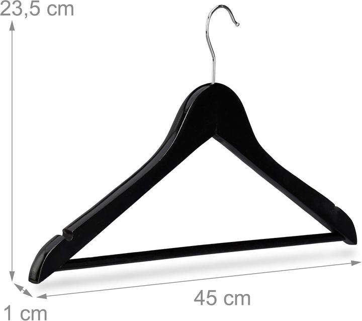 Image du produit Relaxdays 50-teiliges Kleiderbügel Set mit Hosensteg (50 x)