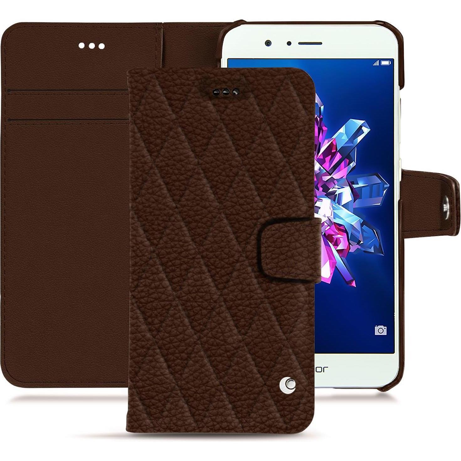 Noreve Lederschutzhülle Wallet (Honor 8 Pro), Smartphone Hülle, Braun