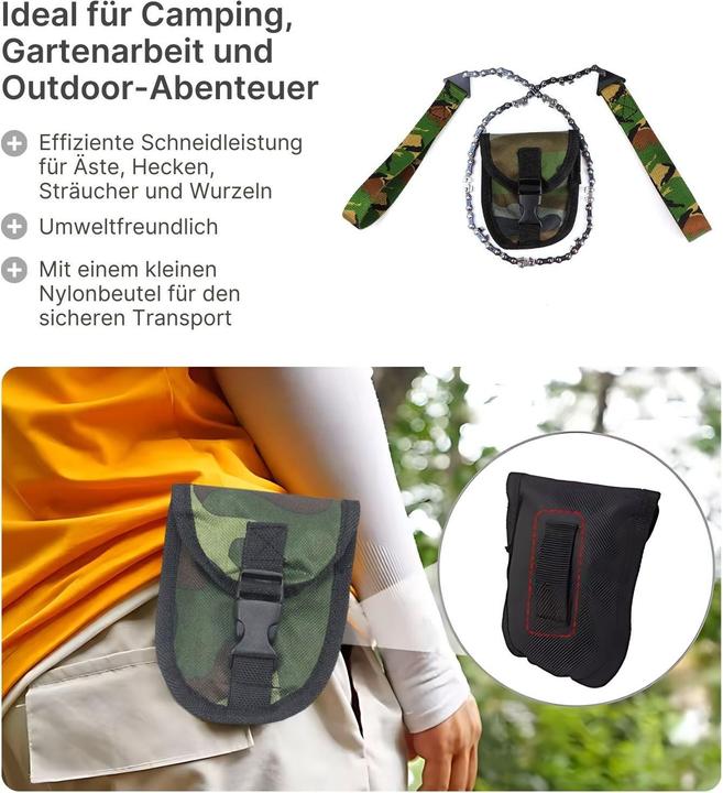 Produktbild Hermex Survival-Säge Pocket Saw Taschensäge Handkettensäge Camping-Handsäge
