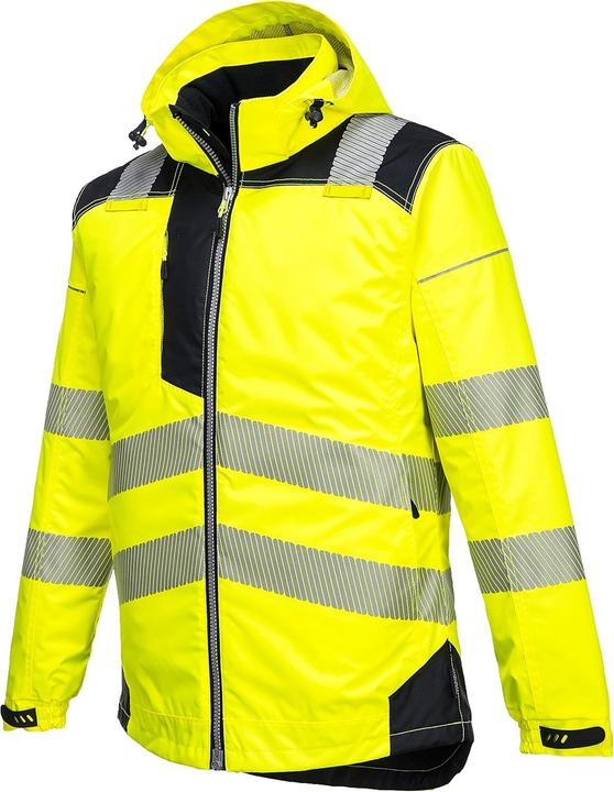 Actual product image Portwest High visibility rain jacket with hood yellow XXXXL (4XL)