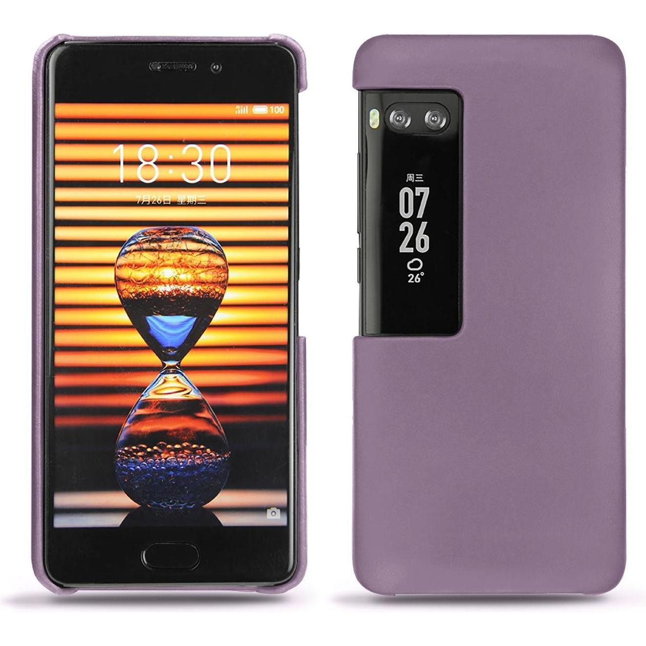 Noreve Lederschutzhülle (Meizu Pro 7 Plus), Smartphone Hülle, Violett