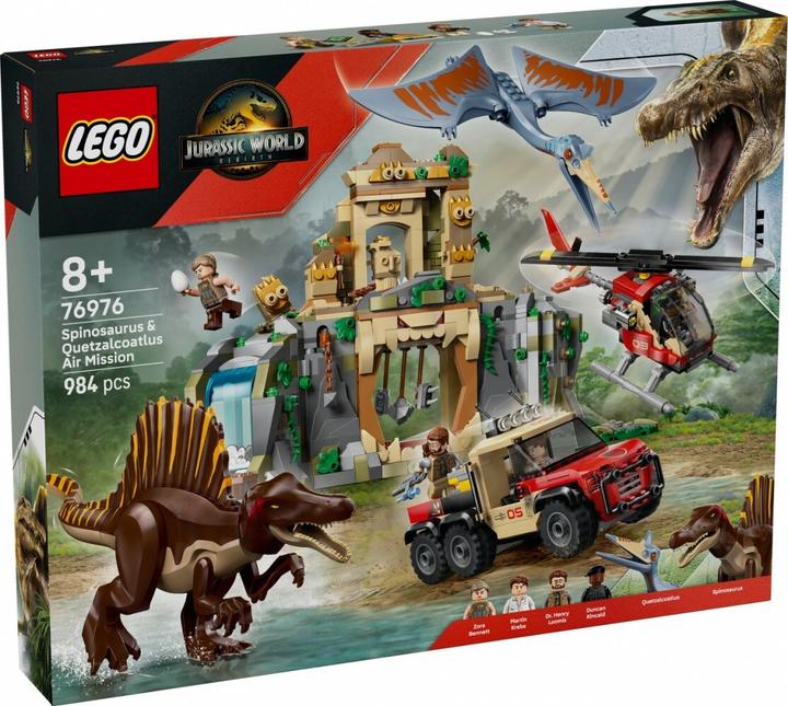 Immagine prodotto LEGO Mattoncini Jurassic World 76976 Spinosaurus e Quetzalcoatlus Missione aerea (76976, LEGO Jurassic World)