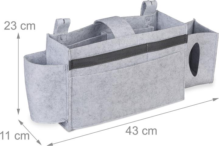 Image du produit Relaxdays Poche-de-lit (1 x, 43 x 11 x 23 cm)