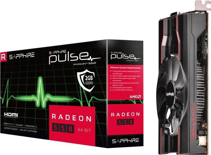 Actual product image Sapphire Radeon RX 550 Pulse (2 GB, GDDR5)