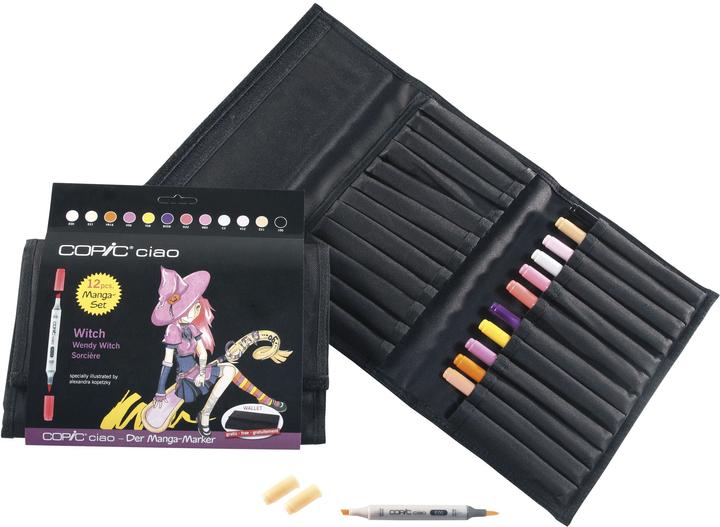 Image du produit Copic Marqueur graphique Ciao Set de 12 pièces dans un portefeuille Witch (12x)
