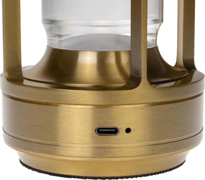 Actual product image Cocon USB-Tischleuchte Laterne, Gold, Dimmbar: nicht dimmbar