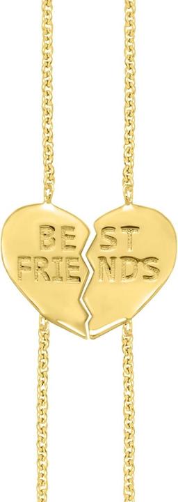 Immagine prodotto Candy Braccialetti Best Friends, argento 925, placcati oro (20 cm, Argento 925, Placcato oro 18k)
