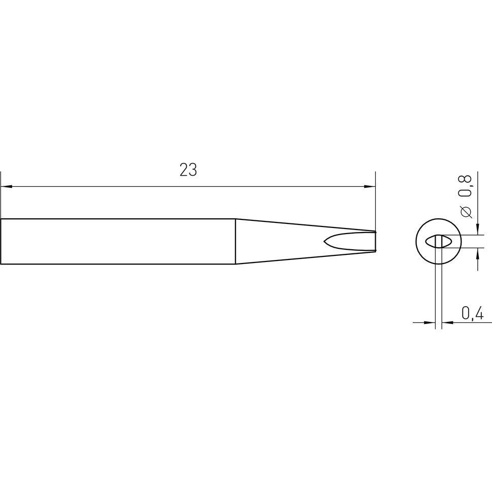 Thumbnail - Weller Erem Lötspitze Serie RTM, Meisselform, RTM 008 S/0,8 x 0,4 mm, gerade, Lötgerät Zubehör