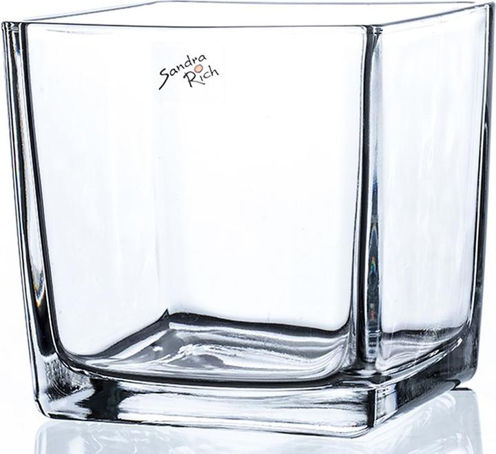 Immagine prodotto Sandra Rich Vaso cubo di vetro 14x14x14cm chiaro (1 x, 14 x 14 x 14 cm)