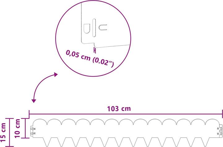 Produktbild vidaXL Raseneinfassung (103 cm)