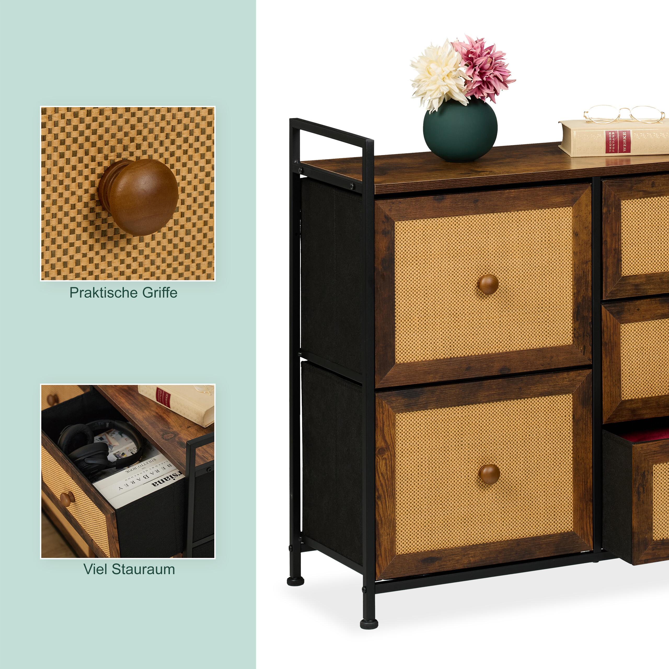 Thumbnail - Relaxdays, Kommode + Sideboard, Kommode (85 x 31.5 x 77 cm)
