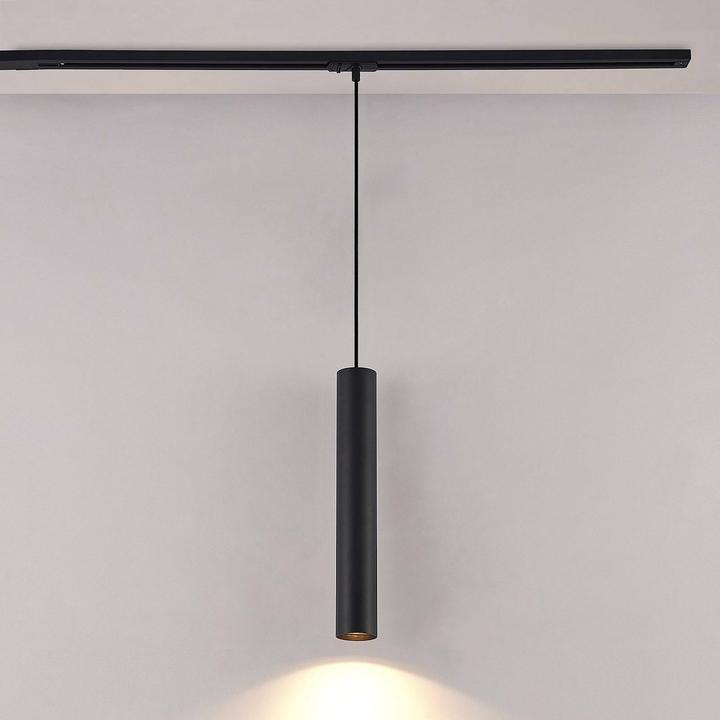 Actual product image Lindby Seet pendant lamp 1-phase rail, black (GU10)