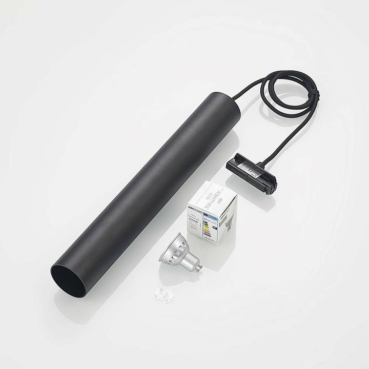 Actual product image Lindby Seet pendant lamp 1-phase rail, black (GU10)